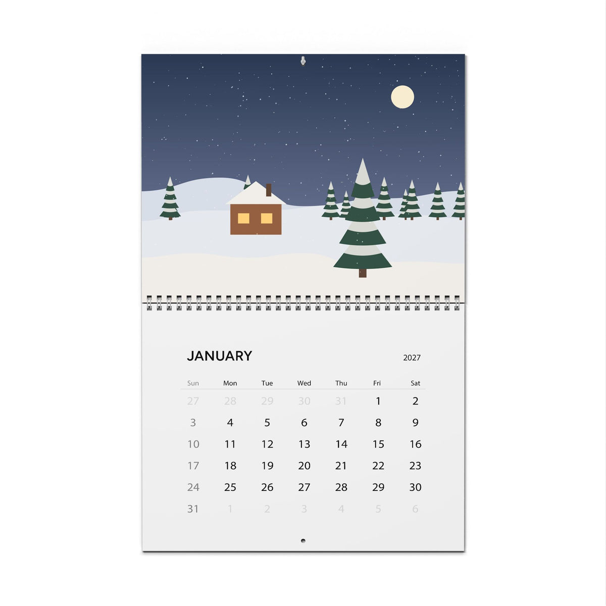2027 Personalized Photo Wall Calendar – 12 Months of Your Photos