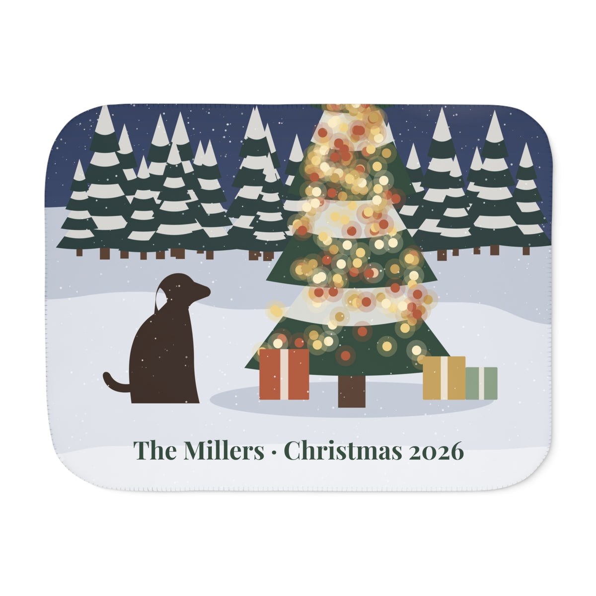 Personalized Sherpa Photo Blanket – Custom Picture Throw with Name