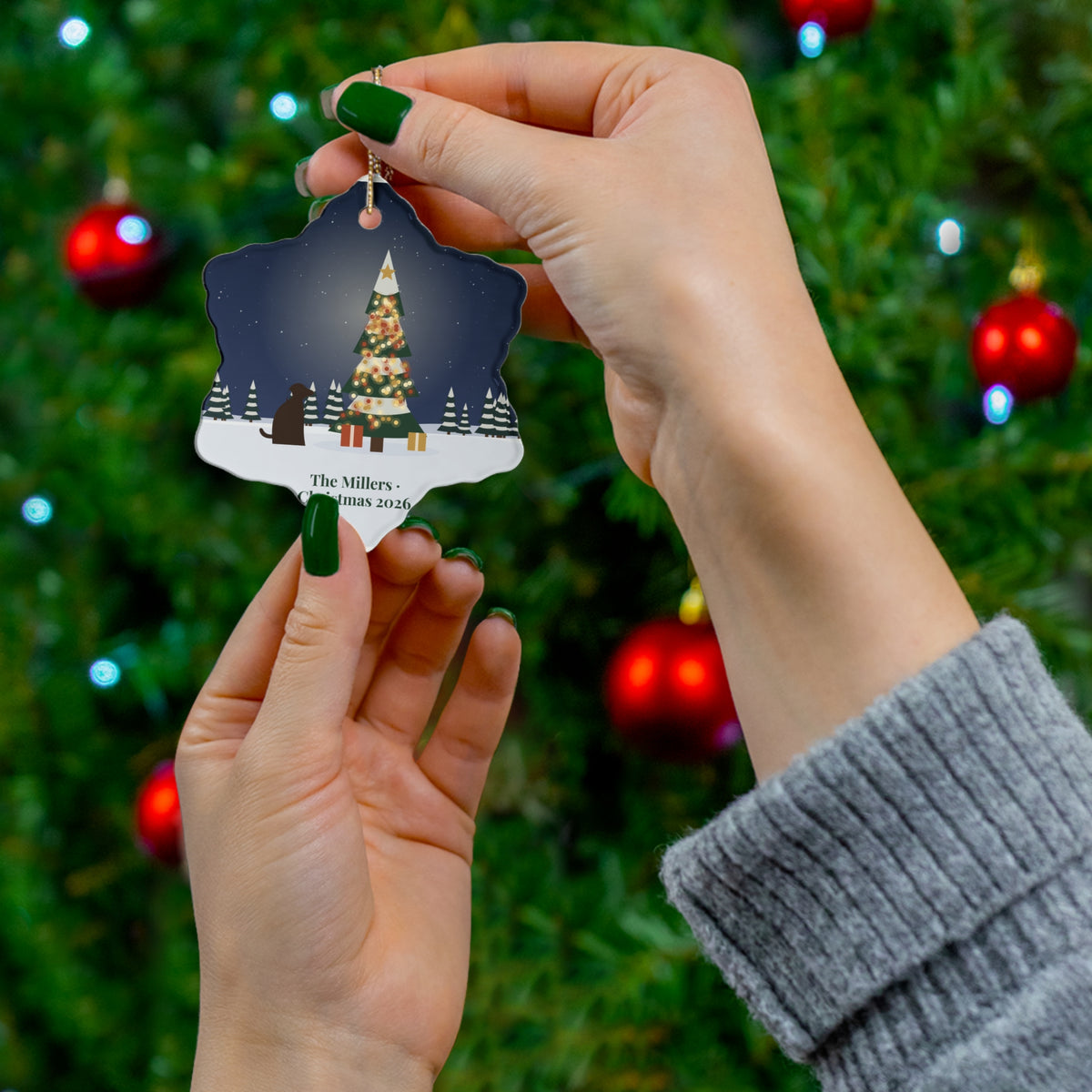 Personalized Photo Ornament – Custom Ceramic Christmas Keepsake