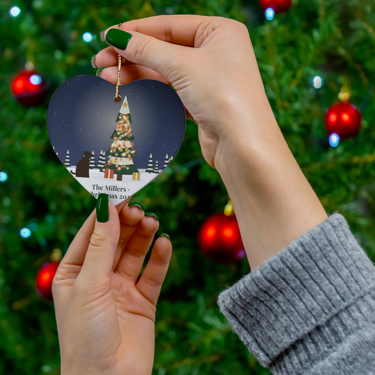 Personalized Photo Ornament – Custom Ceramic Christmas Keepsake