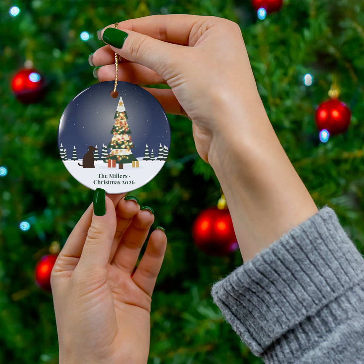 Personalized Photo Ornament – Custom Ceramic Christmas Keepsake